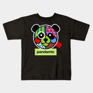 Pandamic Green Character Kids T-Shirt
